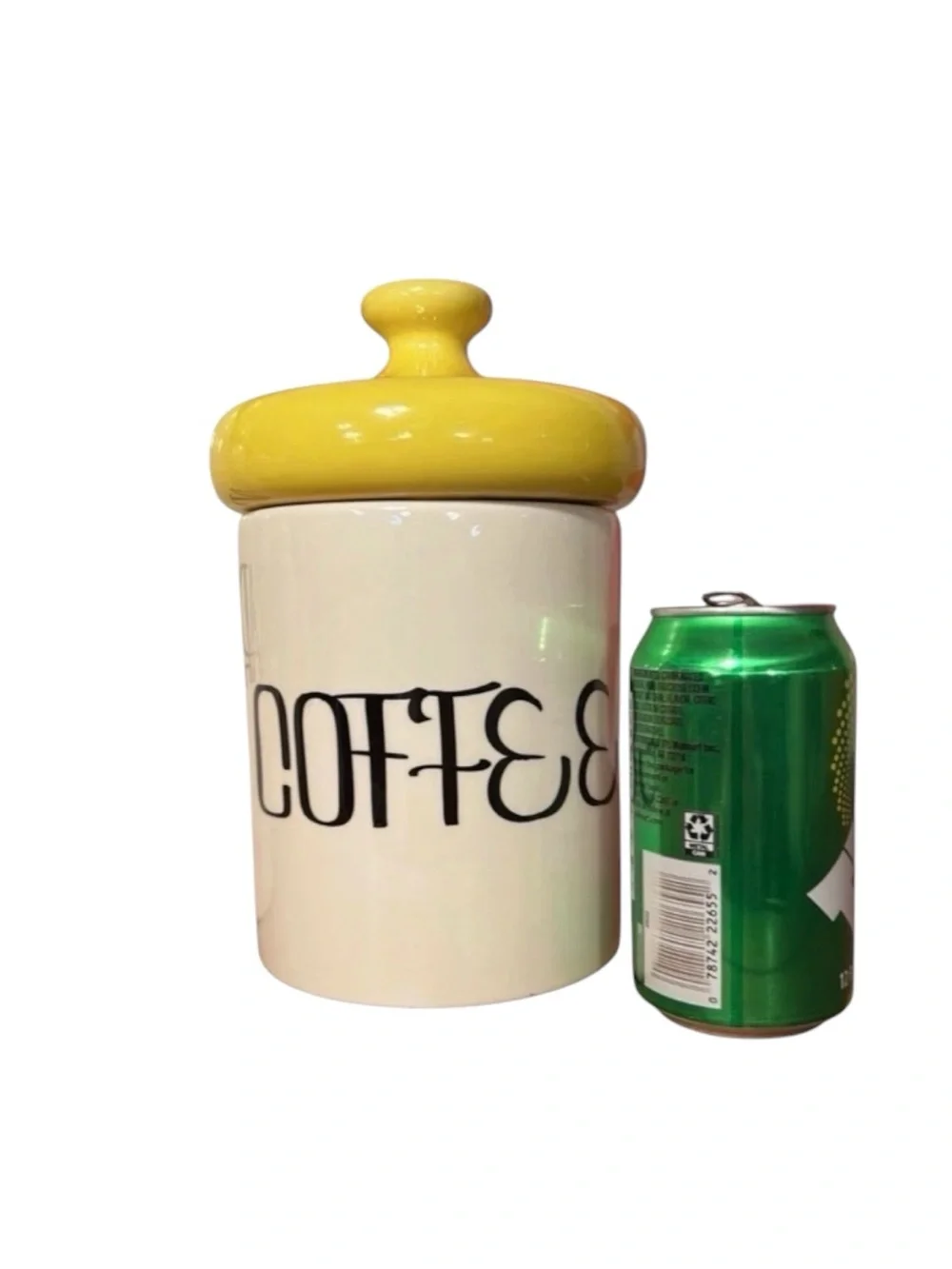 RARE Vintage MCM Groovy 70's Yellow Mushroom Lid Full Canister Set